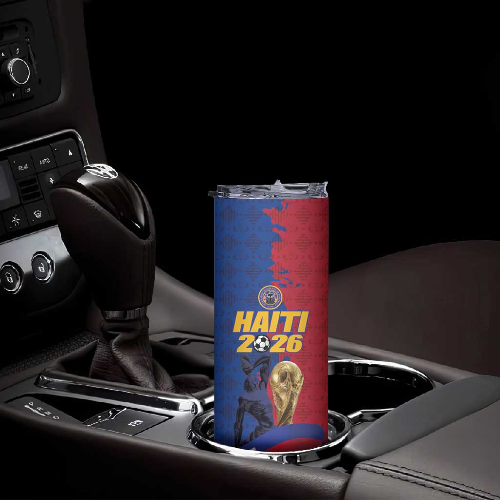 Custom Afro-Haitians Football Skinny Tumbler Les Grenadiers 2026 World Football - African Pride