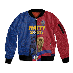 Custom Afro-Haitians Football Sleeve Zip Bomber Jacket Les Grenadiers 2026 World Football - African Pride
