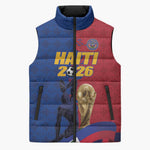 Custom Afro-Haitians Football Sleeveless Puffer Jacket Les Grenadiers 2026 World Football - African Pride
