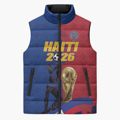 Custom Afro-Haitians Football Sleeveless Puffer Jacket Les Grenadiers 2026 World Football - African Pride
