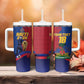 Custom Afro-Haitians Football Tumbler With Handle Les Grenadiers 2026 World Football - African Pride