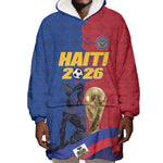 Custom Afro-Haitians Football Wearable Blanket Hoodie Les Grenadiers 2026 World Football - African Pride
