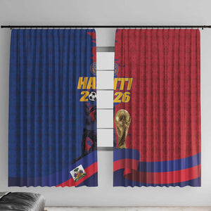 Afro-Haitians Football Window Curtain Les Grenadiers 2026 World Football - African Pride