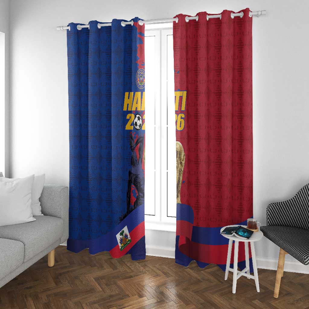 Afro-Haitians Football Window Curtain Les Grenadiers 2026 World Football - African Pride