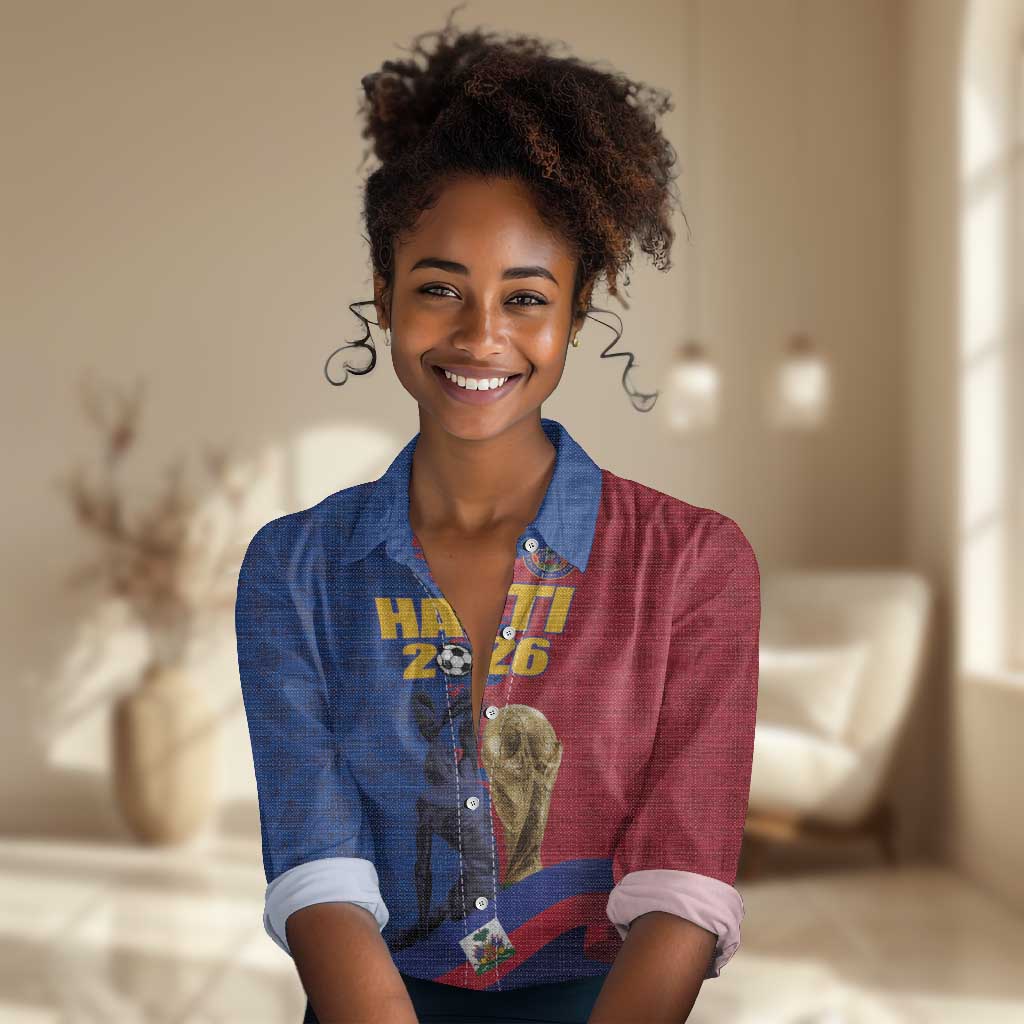 Custom Afro-Haitians Football Women Casual Shirt Les Grenadiers 2026 World Football - African Pride