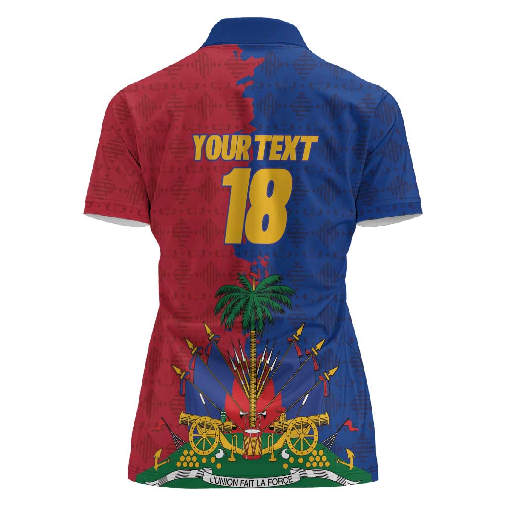 Custom Afro-Haitians Football Women Polo Shirt Les Grenadiers 2026 World Football - African Pride