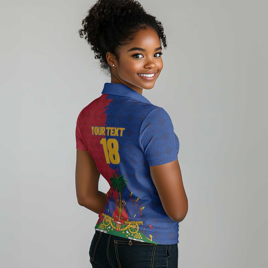 Custom Afro-Haitians Football Women Polo Shirt Les Grenadiers 2026 World Football - African Pride