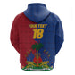 Custom Afro-Haitians Football Zip Hoodie Les Grenadiers 2026 World Football - African Pride