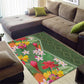 Afro Tropical Flowers Area Rug Green Version