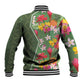 Afro Tropical Flowers Baseball Jacket Green Version LT18