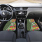 Afro Tropical Flowers Car Mats Green Version