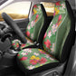 Afro Tropical Flowers Car Seat Cover Green Version