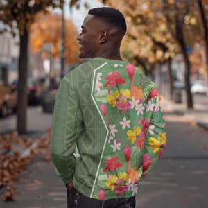 Afro Tropical Flowers Sweatshirt Green Version