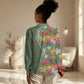 Afro Tropical Flowers Women Casual Shirt Green Version LT18