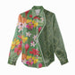 Afro Tropical Flowers Women Casual Shirt Green Version LT18