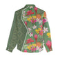 Afro Tropical Flowers Women Casual Shirt Green Version LT18