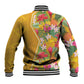 Afro Tropical Flowers Baseball Jacket Yellow Version LT18