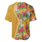Afro Tropical Flowers Baseball Jersey Yellow Version