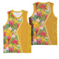 Afro Tropical Flowers Basketball Jersey Yellow Version - African Pride