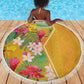 Afro Tropical Flowers Beach Blanket Yellow Version