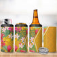 Afro Tropical Flowers 4 in 1 Can Cooler Tumbler Yellow Version