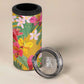 Afro Tropical Flowers 4 in 1 Can Cooler Tumbler Yellow Version