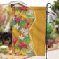 Afro Tropical Flowers Garden Flag Yellow Version