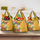 Afro Tropical Flowers Grocery Bag Yellow Version