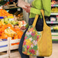Afro Tropical Flowers Grocery Bag Yellow Version