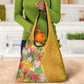 Afro Tropical Flowers Grocery Bag Yellow Version