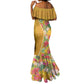 Afro Tropical Flowers Mermaid Dress Yellow Version