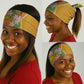 Afro Tropical Flowers Neck Gaiter Yellow Version LT18