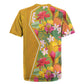 Afro Tropical Flowers Rugby Jersey Yellow Version