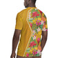 Afro Tropical Flowers Rugby Jersey Yellow Version