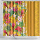 Afro Tropical Flowers Shower Curtain Yellow Version