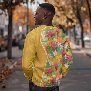 Afro Tropical Flowers Sweatshirt Yellow Version