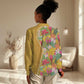 Afro Tropical Flowers Women Casual Shirt Yellow Version LT18