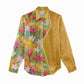 Afro Tropical Flowers Women Casual Shirt Yellow Version LT18
