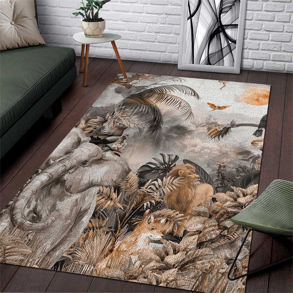 Afro Safari Animals Area Rug