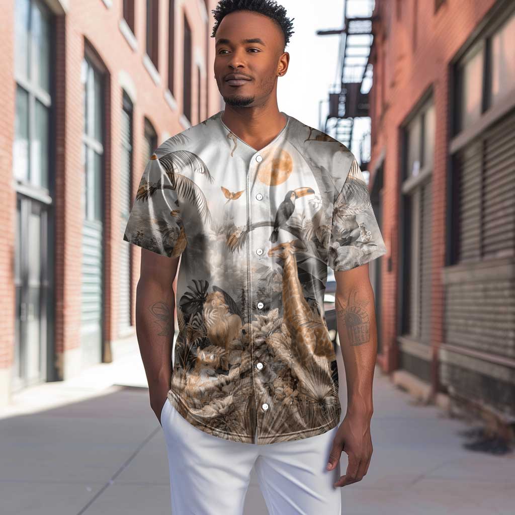 Afro Safari Animals Baseball Jersey