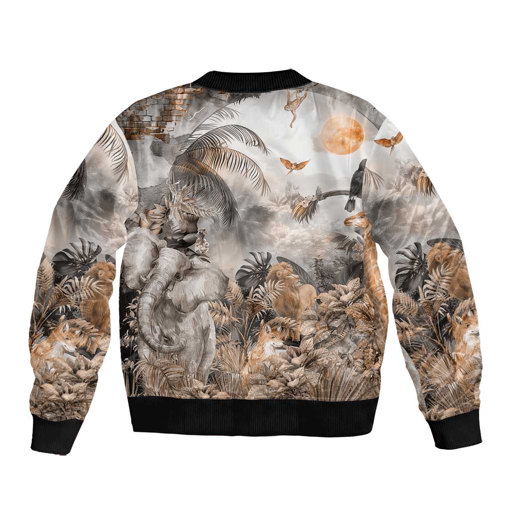 Afro Safari Animals Bomber Jacket