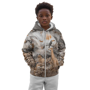 Afro Safari Animals Kid Hoodie