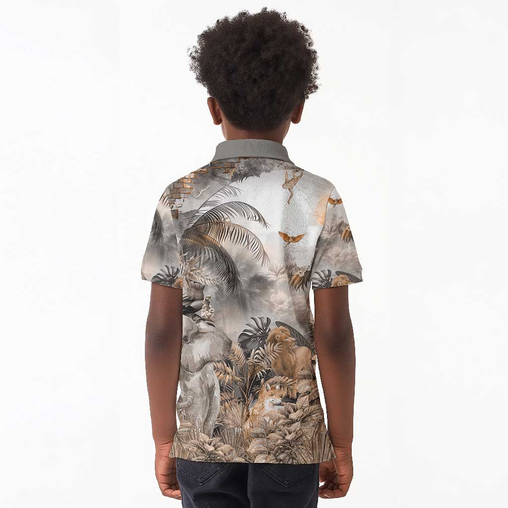 Afro Safari Animals Kid Polo Shirt