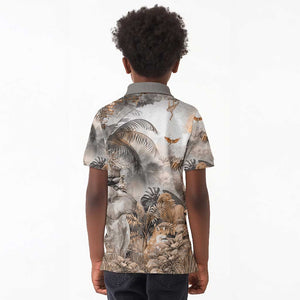 Afro Safari Animals Kid Polo Shirt