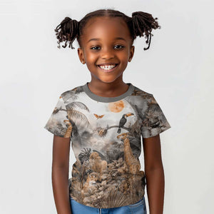 Afro Safari Animals Kid T shirt