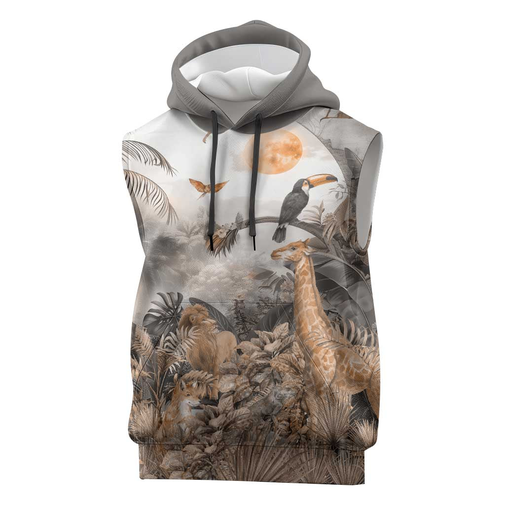 Afro Safari Animals Sleeveless Hoodie - African Pride