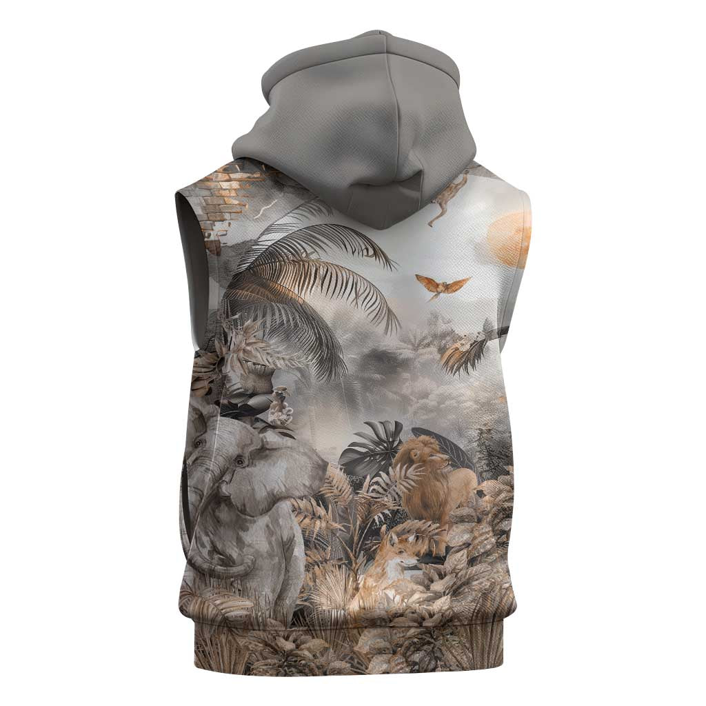 Afro Safari Animals Sleeveless Hoodie - African Pride