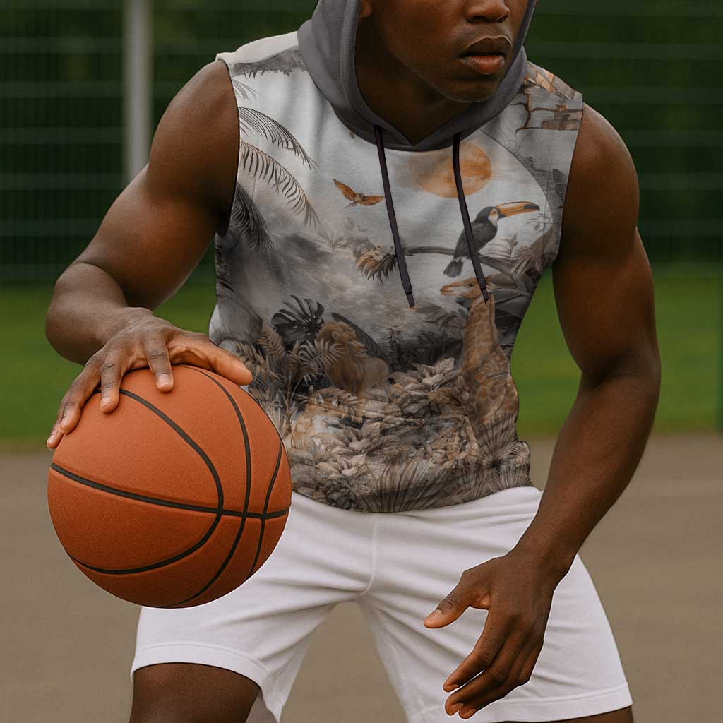 Afro Safari Animals Sleeveless Hoodie - African Pride