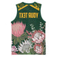 Personalized South Africa With Afro King Protea Basketball Jersey Kente Patterns - African Pride
