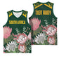 Personalized South Africa With Afro King Protea Basketball Jersey Kente Patterns - African Pride